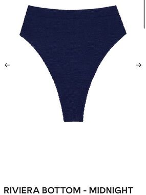 NWT Monday Swimwear Riviera Bottom in Midnight Crinkle